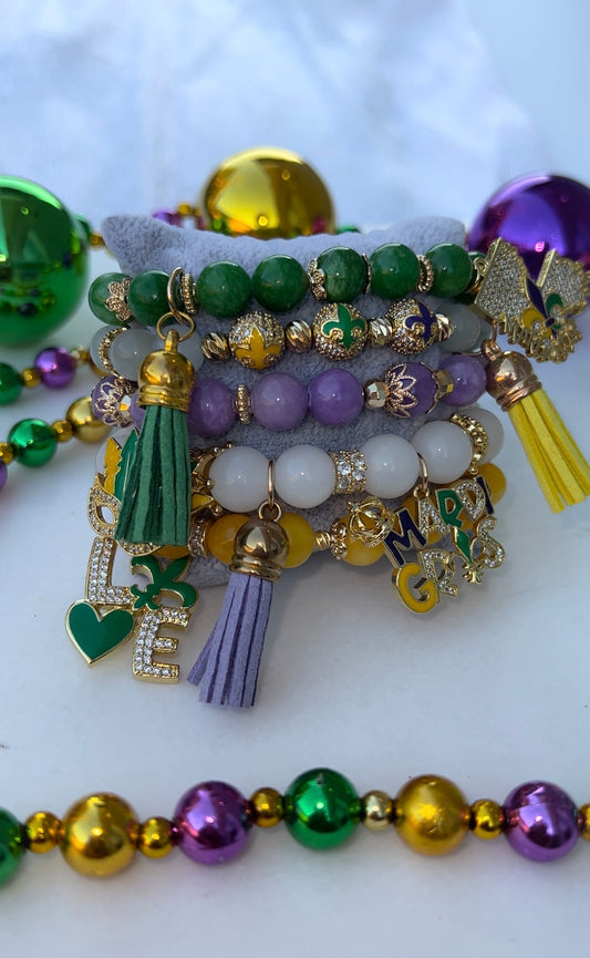 Mardi Gras Bracelet Set