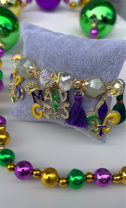 Mardi Gras Charm Bracelet